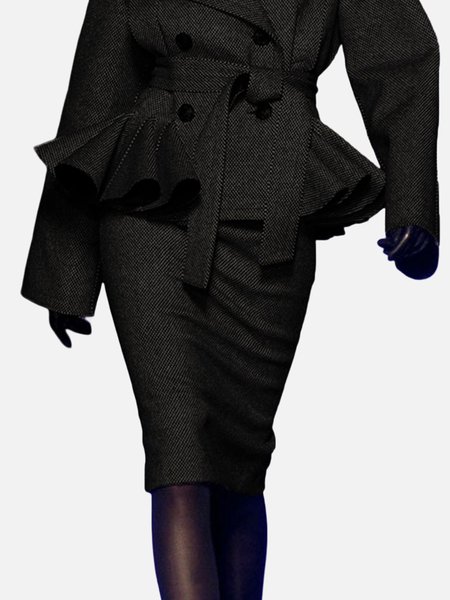 

Urban Plain Regular Fit Skirt, Black, Skirts