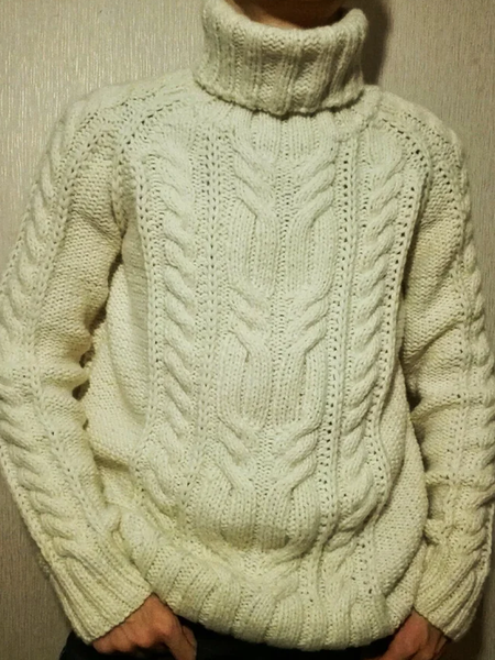 

Loose Plain Turtleneck Long sleeve Urban Sweater, Apricot, Pullovers