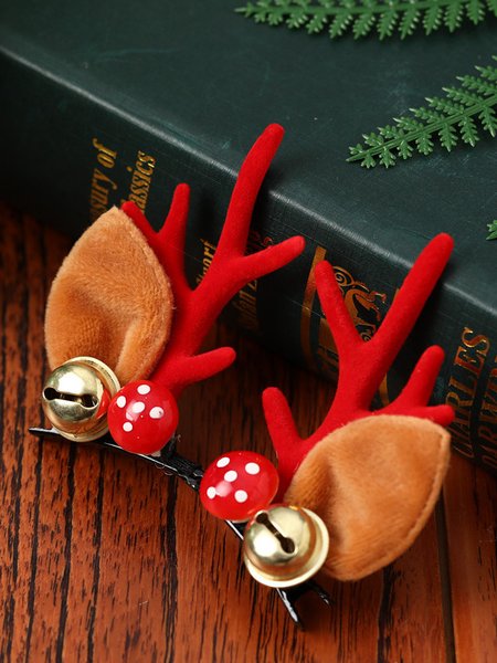 

Christmas Plush Elk Antler Pattern Hair Clips Hair Accessory Christmas Party Decorations, Color4, Women Hair Accessories
