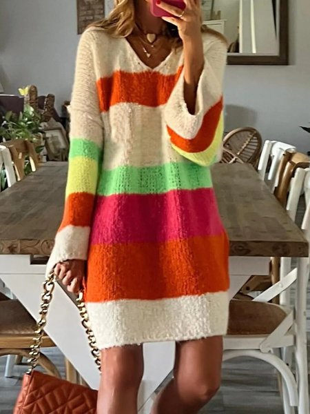 

Casual V Neck Regular Fit Dresses, Yellow, Mini Dresses