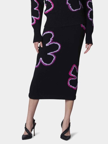 

Winter Daily Floral Elegant Regular Fit Skirt, Black, Skirts