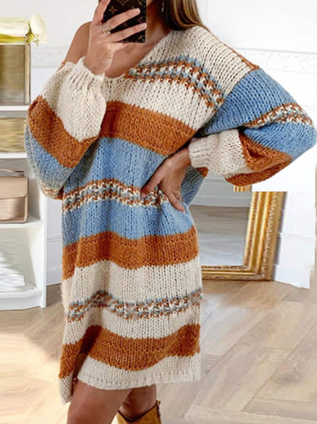 

Wool/Knitting Casual Regular Fit Dresses, Multicolor, Dresses