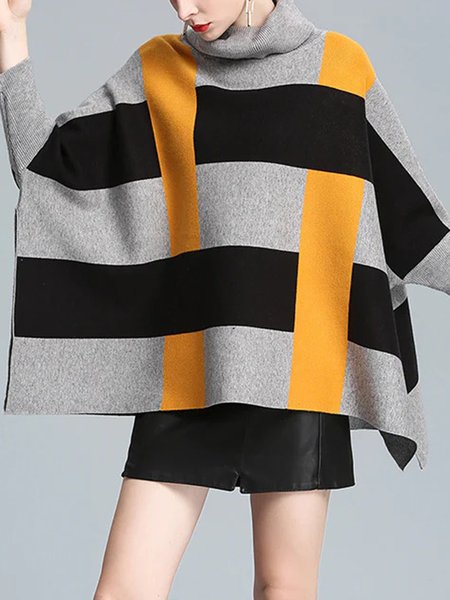 

Loose Turtleneck Casual Sweater, Multicolor, Pullovers