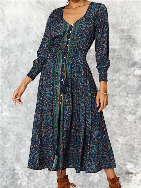 

Ethnic Regular Fit Ethnic Dresses, Dark blue, Dresses