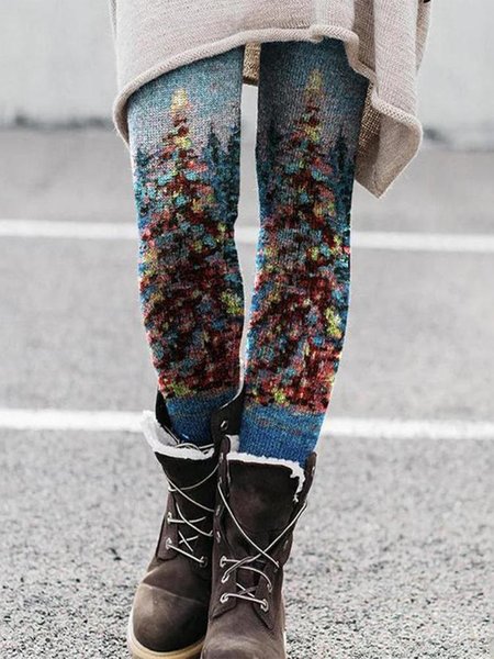 

Christmas Casual Leggings, Dark blue, Leggings