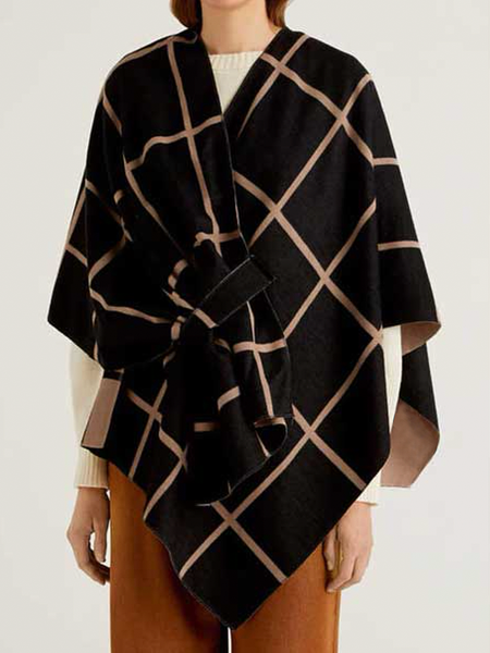 

Loose Urban Other V neck Short sleeve Coat, Black, Others