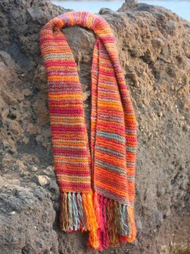 

Winter Stripe Tassel Scarf, As picture, Women Scarves & Shawls