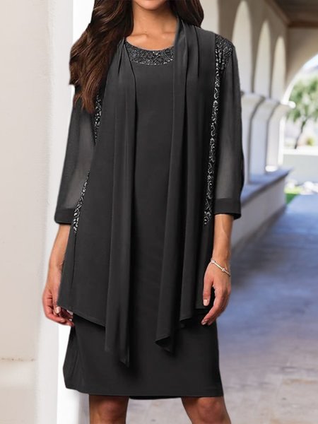 

Urban Color Block Two Piece Sets, Black, Dresses