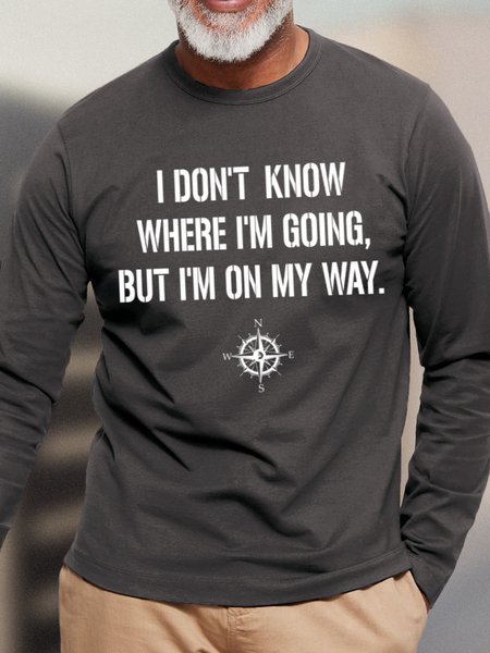 

Lilicloth X Hynek Rajtr I Dont Know Where I'm Going But I'm On My Way Men's Long Sleeve T-Shirt, Gray, Long Sleeves