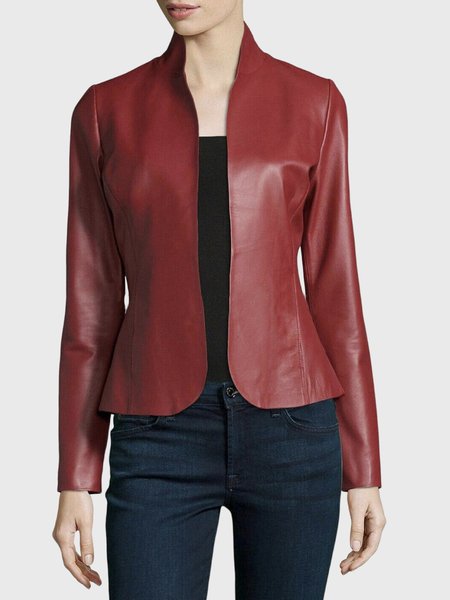 

Urban Long Sleeve Regular Fit Plain Jacket, Red, Jackets