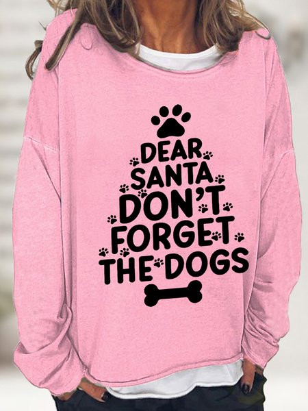 

Women Funny Dog Christmas Tree Cotton-Blend Sweatshirt, Pink, Hoodies&Sweatshirts