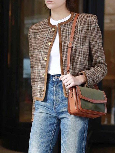

Long sleeve Daily Regular Fit Urban Jacket, As picture, Jackets