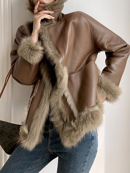 

Urban Plain Long Sleeve Loosen Jacket, Brown, Jackets