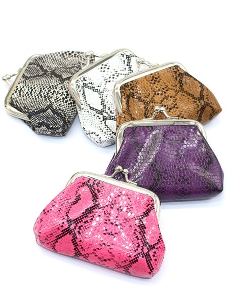 

Snake Kiss Coin Purse Clutch, Deep pink, Bags