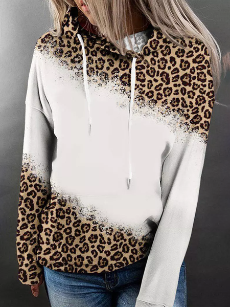

Hoodie Casual Leopard Sweatshirts, Black, Sweatshirts & Hoodies