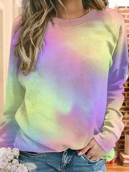 

Lilicloth X Roxy Colorful Print Women's Sweatshirt, As picture, Hoodies&Sweatshirts