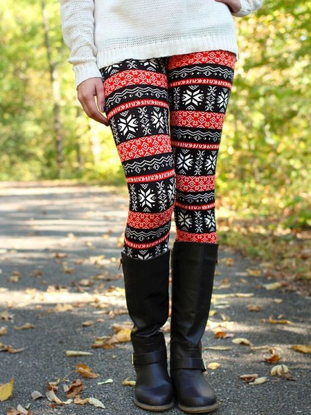 

Christmas Casual Leggings, Multicolor, leggings