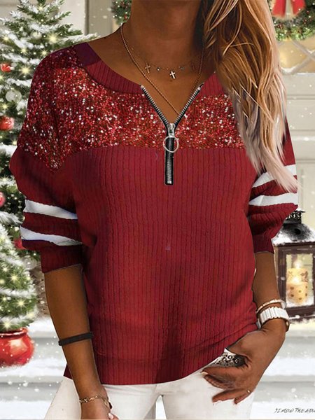

Casual Loose Knitted Sweatshirts, Red, Hoodies & Sweatshirts