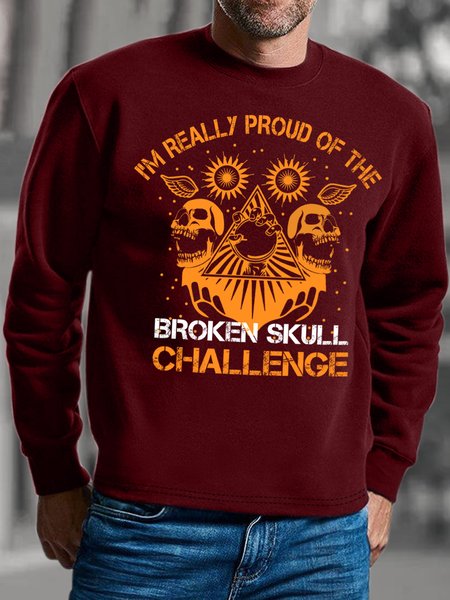 

Lilicloth X Y I'm Really Proud Of The Broken Skull Challenge Men's Sweatshirt, Red, Hoodies&Sweatshirts