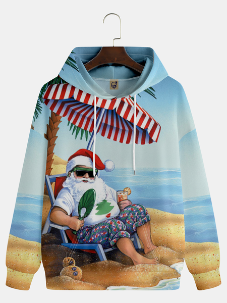 

Holiday Santa Claus Hoodie Sweatshirt, Blue, Hoodies&Sweatshirts