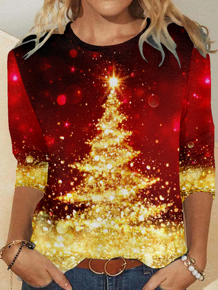 

Womens Christmas Top, Red, Long sleeves