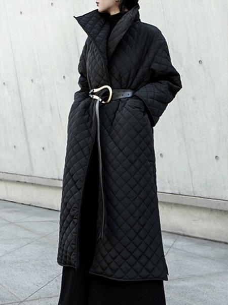 

Long sleeve Turtleneck Plain Simple Fleece Coat, Black, Others