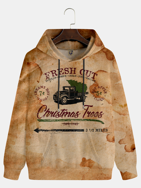 

Car Christmas Tree Hoodie Sweatshirt, Brown, Hoodies&Sweatshirts