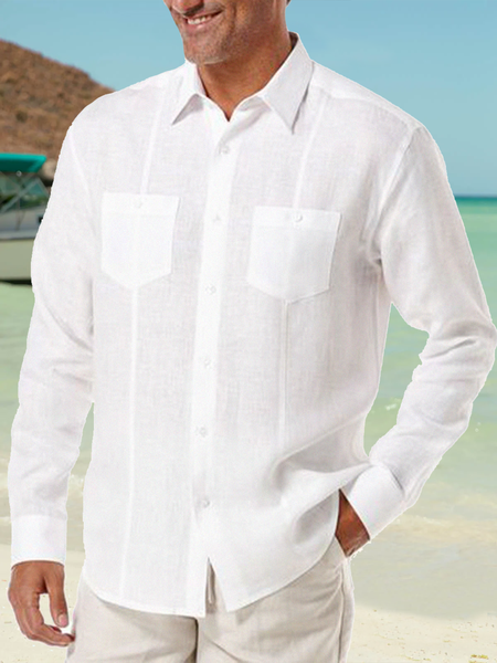 

Cotton Chest Pocket Long Sleeve Expedition Shirt., As picture, Long Sleeve Shirts