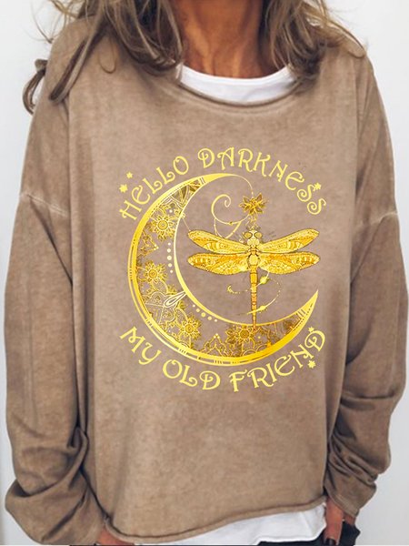 

Womens Hallo Darkness My Old Friend Casual Sweatshirt, Light brown, Hoodies&Sweatshirts