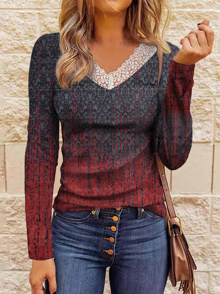 

Boho Lace Ethnic Regular Fit Top, Multicolor, Shirts & Blouses