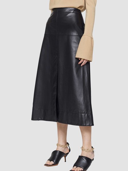 

Plain Regular Fit Skirt, Black, Skirts