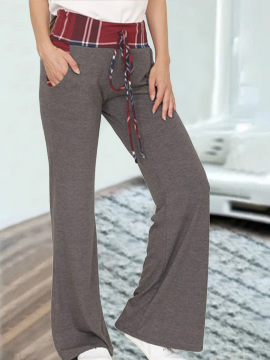 

Casual Geometric Long Sweatpants, Multicolor, Pants