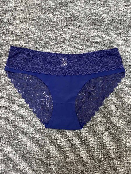 

Sexy Lace Breathable Brief Plus Size, Dark_blue, Underwear