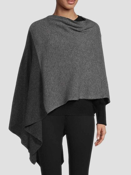 

Daily Long sleeve Boat Neck Color Block Sweater, Deep gray, Pullovers