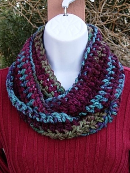 

Loop Soft Lightweight Winter Crochet Scarf, As picture, Women Scarves & Shawls