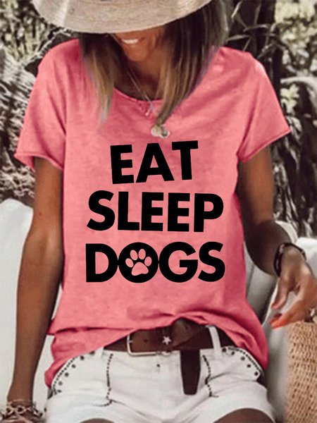 

Eat Sleep Dogs Women's T-Shirt, Red, T-shirts