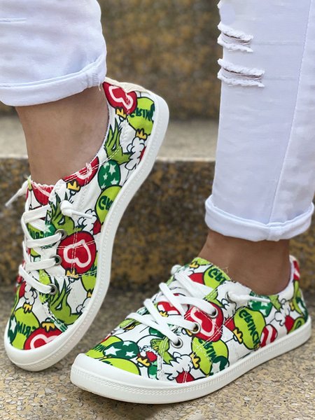

Christmas Plus Size Flats, Color3, Sneakers