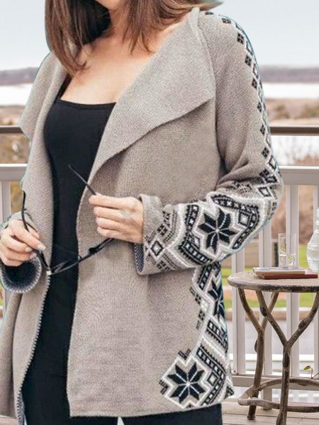

Ethnic Wrap Loose Coat, Light camel, Coats
