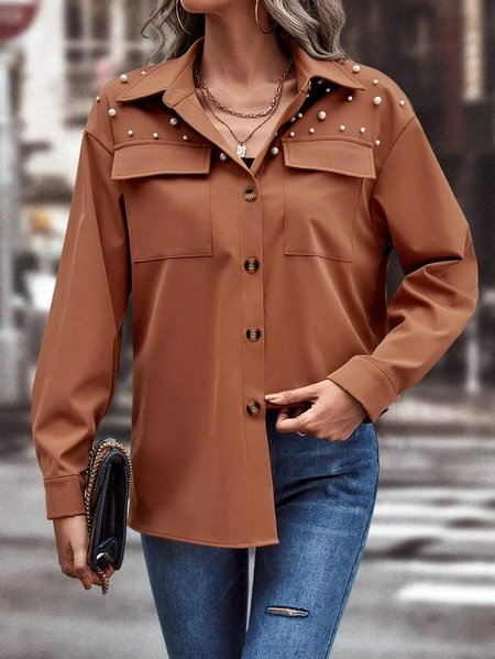 

Urban Beaded Loose Shirt, Yellow brown, Shirts & Blouses