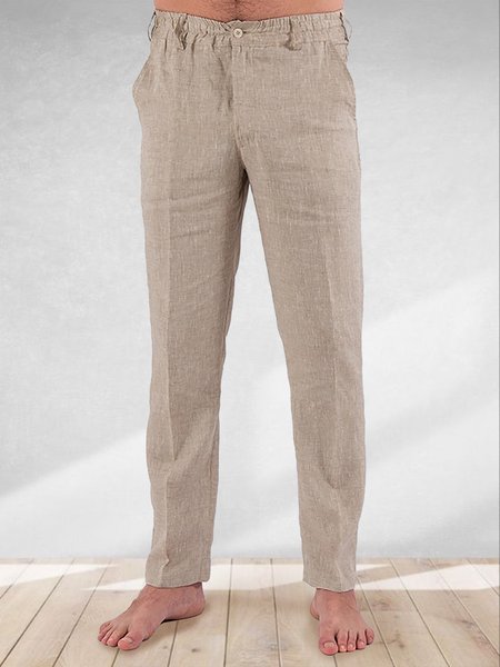 

Elastic-Waist Pants, Khaki, Men's pants