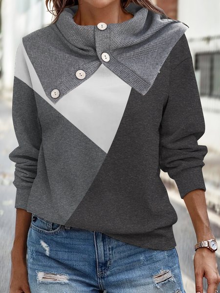 

Loose Casual Color Block Sweatshirt, Multicolor, Sweatshirts & Hoodies