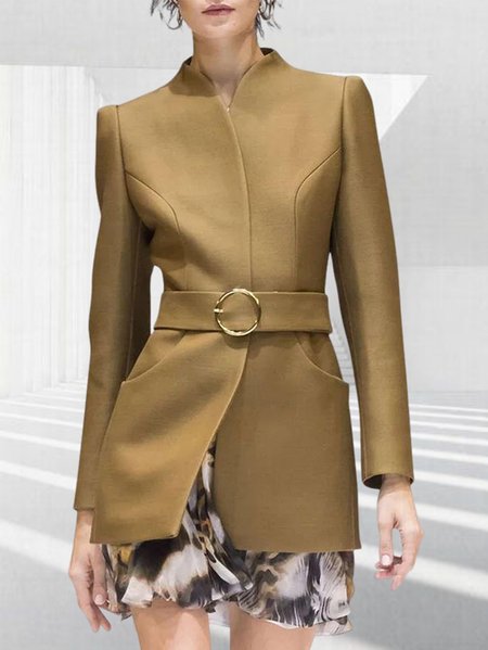 

Long sleeve Heavyweight Natural Regular Fit Jacket, Khaki, Jackets