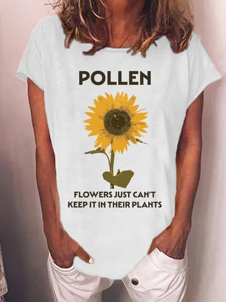 

Lilicloth X Roxy Pollen Flowers Just Can't Keep It In Their Plants Women's T-Shirt, White, T-shirts