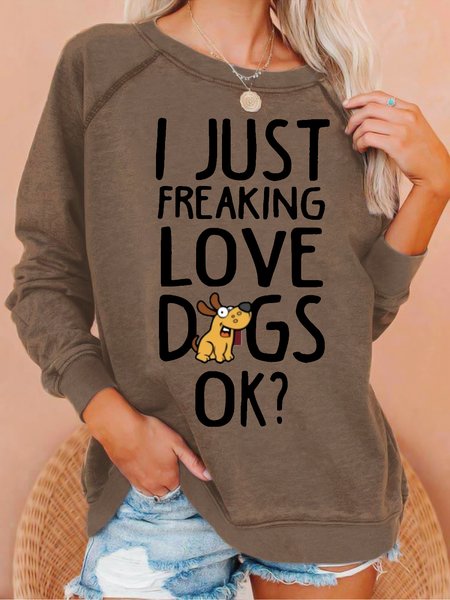 

Womens Funny Dog Lover GiftCasual Sweatshirt, Coffee, Hoodies&Sweatshirts