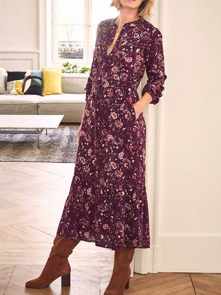 

paisley-print long-sleeve dress, Datered, Dresses