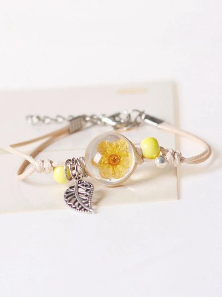 

Vintage Floral ST Patricks Day Irish Four Leaf Clover Bracelets, Yellow, Bracelets & Anklets