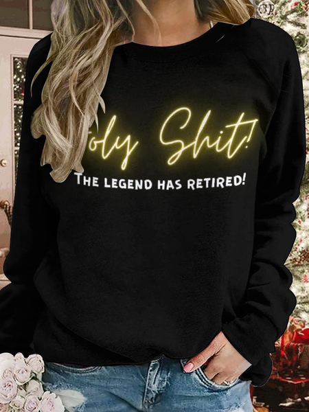 

Lilicloth X Kat8lyst Holy Shit The Legend Has Retired Women's Sweatshirt, As picture, Hoodies&Sweatshirts