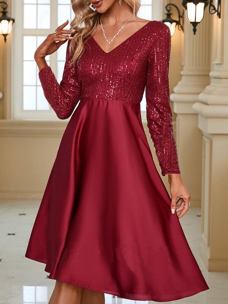 

Urban Party V Neck Dresses, Red, Dresses