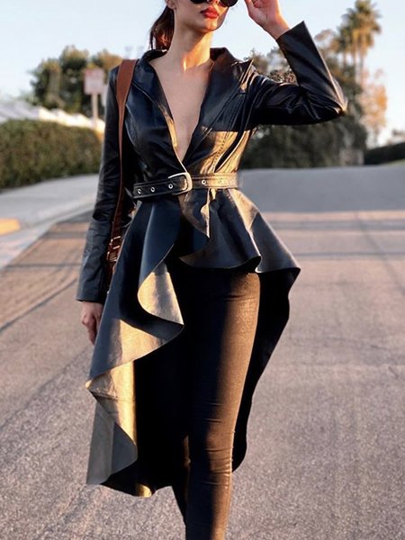 

Urban Regular Fit Long Sleeve Plain Jacket, Black, Jackets