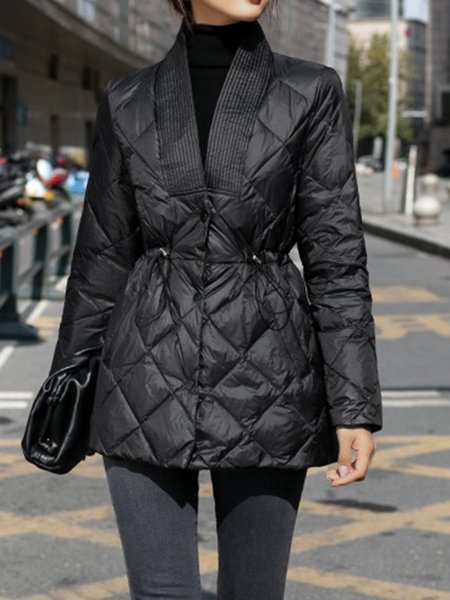 

Urban Long Sleeve Regular Fit Plain Fleece Coat, Black, Others